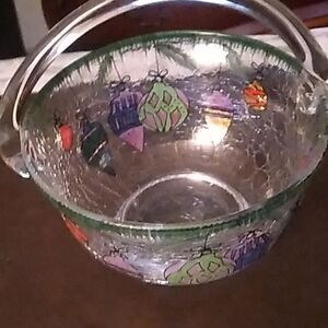 Christmas Glass Basket
